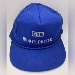 Vintage GTE Honor Driver Made in USA Communications Hat w Cord Baseball Cap RARE